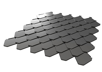 Алюминиевая черепица Alumax, лепесток 0.7 мм, PE Matt, RR 23