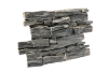 Сланец, 3D панель из камня, 550х200 мм, Country Black slate, 4 шт/уп