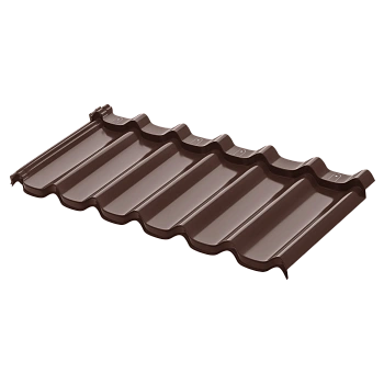 Модульная металлочерепица Aquasystem, Стокгольм XXL 1185х475 мм 0.5 мм, PE, RAL 8017