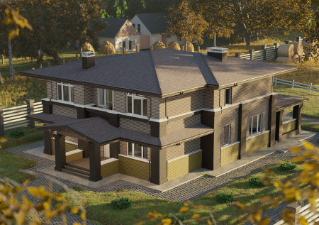 Фасадная плитка Docke Premium, Brick, уп 2.0 м² цвет: зрелый каштан