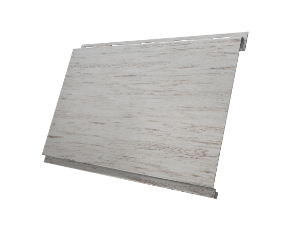 Металлический сайдинг Grand Line, Вертикаль Classic 0.45 мм, Print Elite, Snow Wood Twincolor