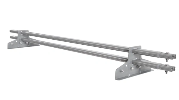 Снегозадержатель для фальцевой кровли Borge L=1500 мм, 2 опоры, 2 трубы, овал 25х45 RAL 7004