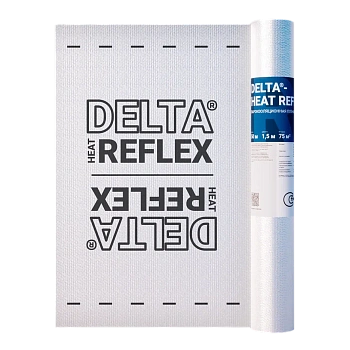 DELTA-HEAT REFLEX пароизоляционная плёнка с отражающим покрытием, 75 м²