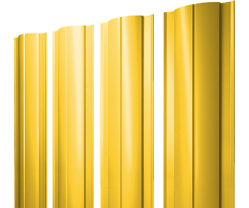 GL Штакетник Круглый с прямым резом 0.45 мм, PE, RAL 1018