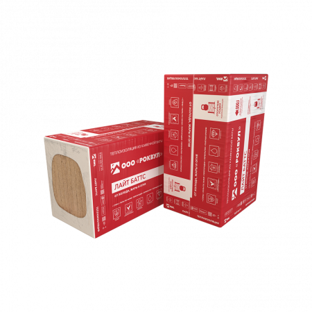 Rockwool Лайт Баттс, 50х600х1000 мм, 6 м², 0.3 м³ уп