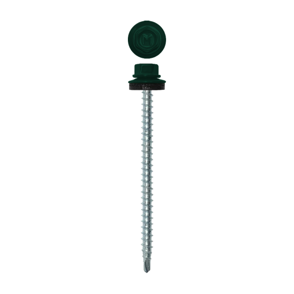 Саморез кровельный Daxmer 4.8х70 мм, сверло №1 RAL 6005, уп.100 шт.