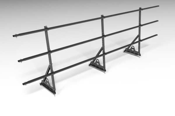 Ограждение кровельное, универсальное Roofsystems Prestige Next, H=900 мм RAL 9005, L=3000 мм