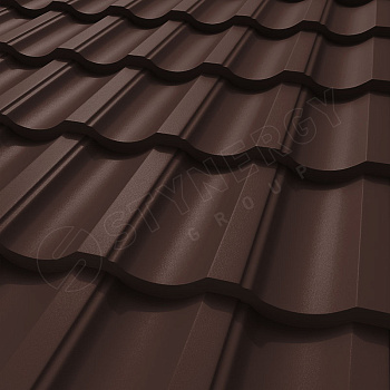 Металлочерепица Stynergy, Garda 0.5 мм, Rooftop Кашемир, RAL 8017