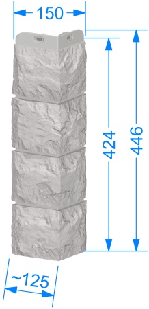 Угол термоформованный Docke Bergart, 460x125 мм серия Lux Bergart, цвет: кешью