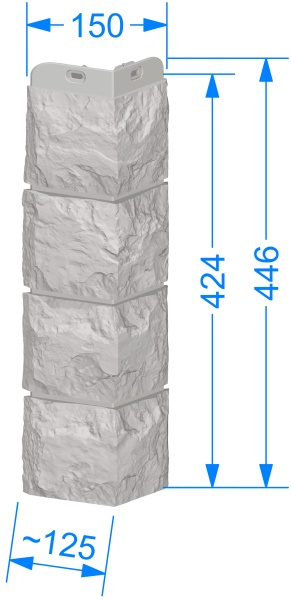 Угол термоформованный Docke Bergart, 460x125 мм серия Lux Bergart, цвет: кокос