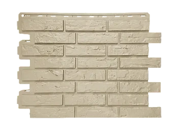 Фасадные панели Альта Профиль, Рижский кирпич ЭКО, 800 х 590 мм цвет: кремовый