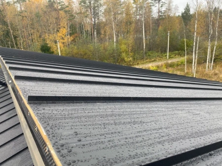 Фальцевая панель Aquaclick, Эталон, с подгибом 0.5 мм, PU Matt, Zn 275 г/м², RAL 7024