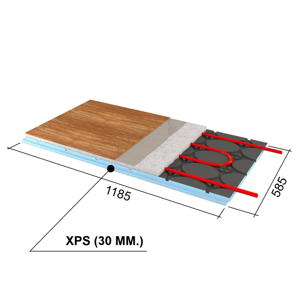 Ruspanel RPG Теплый пол XPS 30 мм, 585х1185 мм