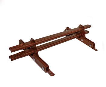 Снегозадержатель для фальцевой кровли Roofsystems Prestige Next фальц 2 опоры, 2 трубы, овал 45х25, L=1200 мм, RAL 8017