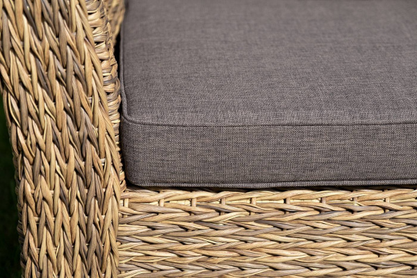 Кресло плетеное из искусственного ротанга /гиацинт/, Капучино цвет: соломенный