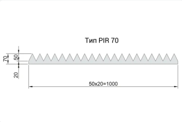 Acoustic Group, FLEXAKUSTIK PIR-70, 70х1000х1000 мм, серый графит