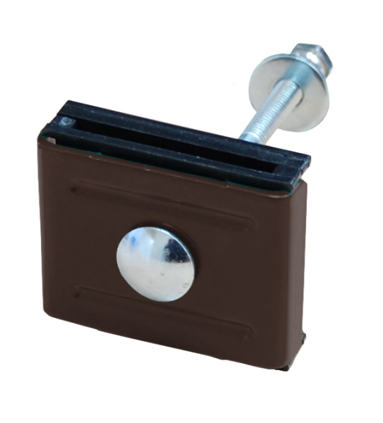 Крепление скоба и болт, М6х85 мм RAL 8017