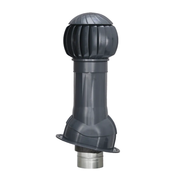 Комплект вентиляции Gervent для кровли фальцевой и гибкой черепицы 150/ИЗ/160 мм серый графит