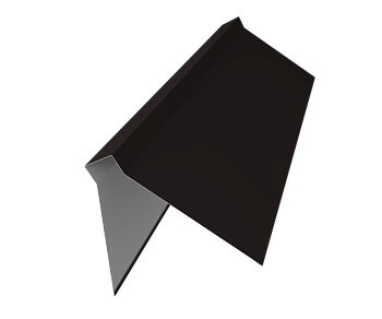 GL Планка конька плоского, 220х50х220 мм 0.45 мм, Drap-double TX, RAL 9005, L=3000 мм