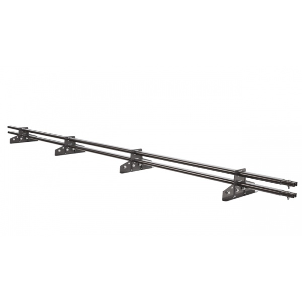 Снегозадержатель для фальцевой кровли Borge L=3000 мм, 4 опоры, 2 трубы, овал 25х45 RAL 8019 matt