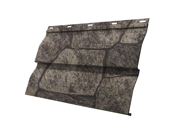 Металический сайдинг Grand Line, корабельная доска 0.45 мм, Print Elite, King Stone TwinColor