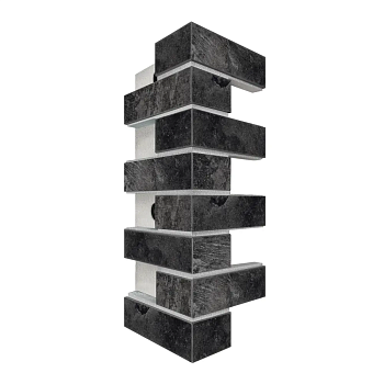 Термопанель угловая Европа с плиткой Keramin, 250х250х600 мм, 60 мм ППС, гладкий, цвет: Колорадо 5