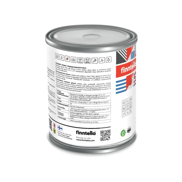 Краска Finntella, Foxy Lapsille silkki matta, специализир. для детских комнат матовая, уп. 0.9 л колеровка