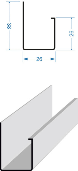 J-профиль пвх, Docke, L=3000 мм серия Premium гибкий, цвет: пломбир