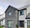 Сланец, 3D панель из камня, 550х200 мм, Country Black slate, 4 шт/уп