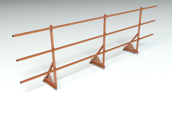 Ограждение кровельное, универсальное Roofsystems Elite Smart, H=900 мм RAL 8004, L=3000 мм
