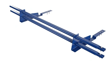 Снегозадержатель для композитной черепицы Borge L=1500 мм, 2 опоры, 2 трубы, овал 25х45 мм, RAL 5005