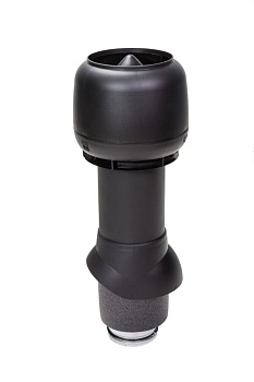 P-вентиляционный выход Vilpe, 125/ ИЗ/ 500 мм черный