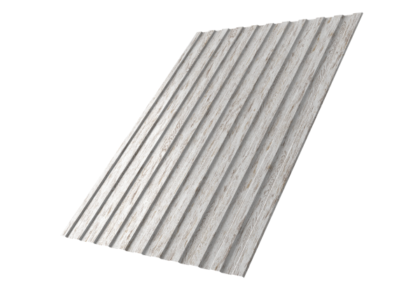 Профилированный лист GL C8 A, 0.45 мм, Print Elite, Snow Wood TwinColor