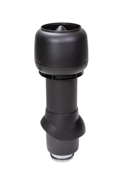 P-вентиляционный выход Vilpe, 125/ ИЗ/ 500 мм черный