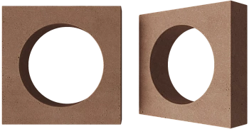 Декоративный бриз-блок Mesterra Cobogo, 250х250 мм 50 мм, 0102, терракотовый