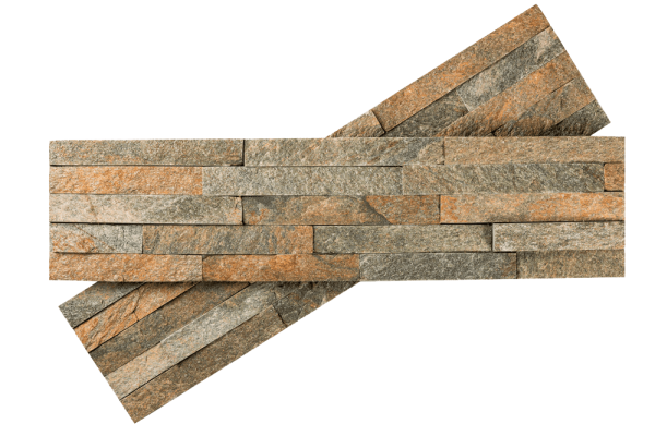 Кварцит, 3D панель из камня, 600х150 мм, Classic Multi Quartz, 8 шт/уп