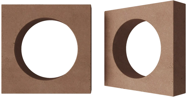 Декоративный бриз-блок Mesterra Cobogo, 250х250 мм 50 мм, 0102, терракотовый