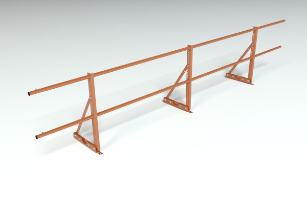 Ограждение кровельное для фальцевой кровли Roofsystems Econom фальц, H=600 мм RAL 8004, L=3000 мм