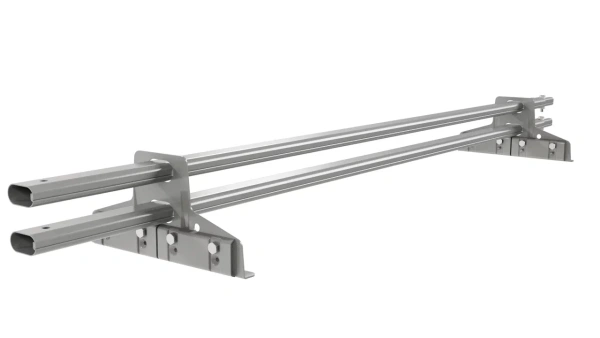 Снегозадержатель для фальцевой кровли Borge L=1500 мм, 2 опоры, 2 трубы, овал 25х45 RAL 9006