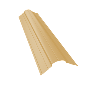 GL Планка конька фигурного, 70х70 мм 0.4 мм, PE, RAL 1014, L=3000 мм