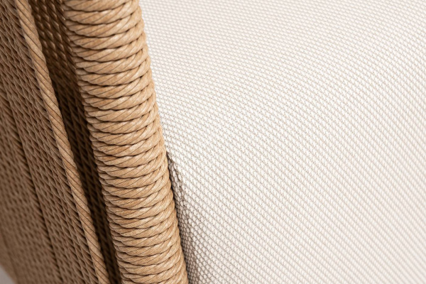 Диван 2-местный из искусственного ротанга, Мальдивы, цвет соломенный