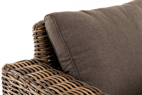 Кресло плетеное из искусственного ротанга, Палермо, цвет: соломенный