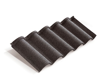 Композитная черепица Metrotile Romana, 1165 х 400 мм цвет: сланцевый