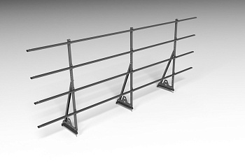 Ограждение кровельное, универсальное Roofsystems Elite Smart, H=1200 мм RAL 7016, L=3000 мм