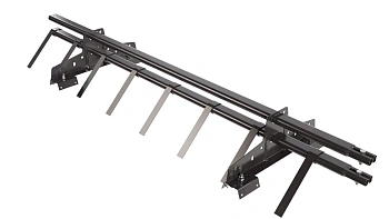 Снегозадержатель для профнастила Н-60, Н-75 Borge L=1500 мм, 2 опоры, 2 трубы, овал 25х45 RR 32