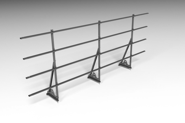 Ограждение кровельное, универсальное Roofsystems Elite Smart, H=1200 мм RAL 7016, L=3000 мм