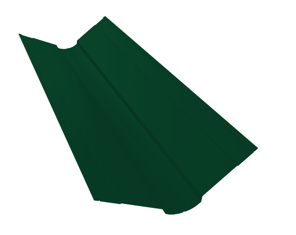 GL Планка ендовы верхней, фигурной, 100х100 мм 0.5 мм, Satin, RAL 6005, L=3000 мм