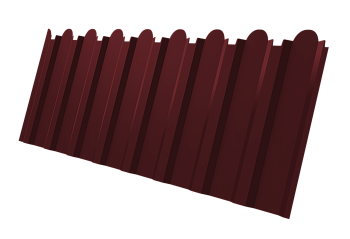 Профилированный лист GL C20 В, фигурный, 0.45 мм, Drap TX, RAL 3005