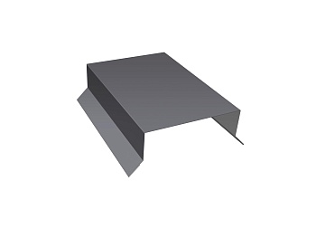 GL Парапетная крышка прямая 0.45 мм, PE, RAL 7004, 125 мм, L=2000 мм