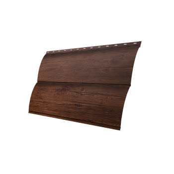 Металлический сайдинг Grand Line, Блок-хаус new 0.45 мм, Print Premium, Cherry Wood Fresh TwinColor